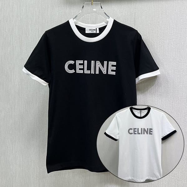 Express delivery Celine cotton jersey loose short sleeve T-shirt fake 2 colors Ceh33559 Express delivery Celine cotton jersey loose short sleeve T-shirt fake 2 colors Ceh33559