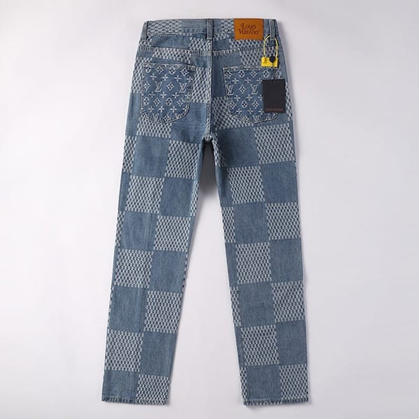 New designLouis Vuitton x NIGO Damier WAVES Monogram denim pants replica vut50330