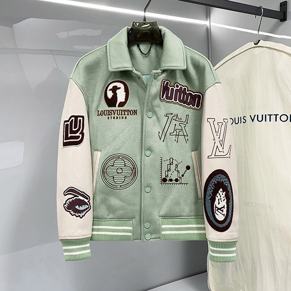 Casual [Louis Vuitton Replica] Varsity Leather Blouson 1ABZJP