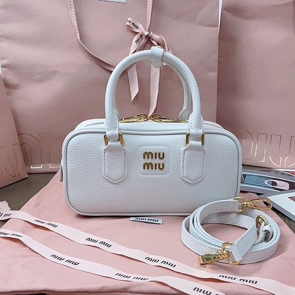 Miu Miu Replica Leather Logo Shoulder Top Handle Small Bag myl08247 Miu Miu Replica Leather Logo Shoulder Top Handle Small Bag myl08247