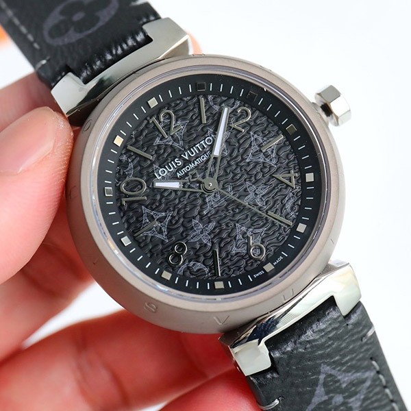 FeaturedLouis Vuitton Replica Tambour Automatic GM Monogram Eclipse 2 Colors QBB16