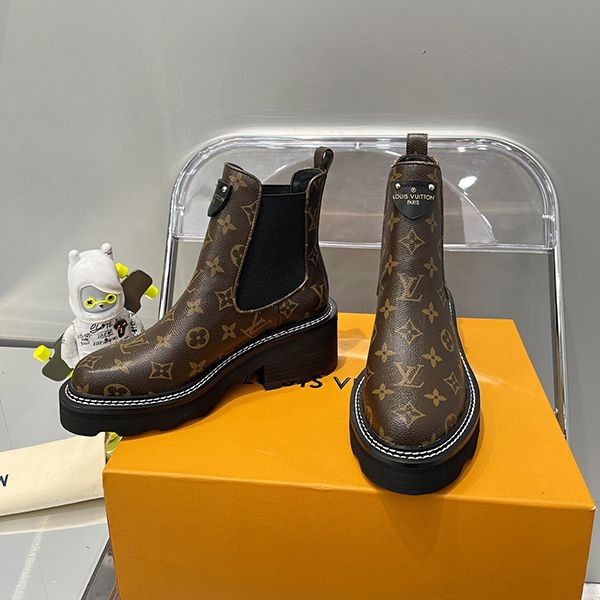 Louis Vuitton Monogram Short Boots Replica vup60515
