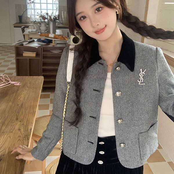 New limited edition Saint Laurent wool blend short coat replica Sae85380 New limited edition Saint Laurent wool blend short coat replica Sae85380