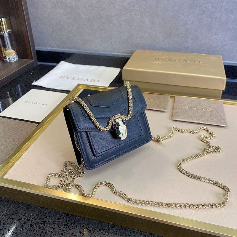 Eye-catching color ☆ Bulgari copy ☆ Serpenti bag charm calfskin Buc42305