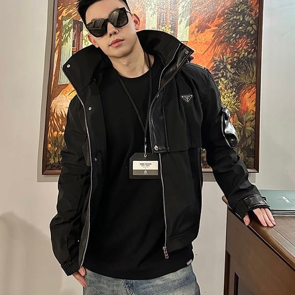 [Great Deal] Prada Replica Technical Poplin Raincoat puc72928