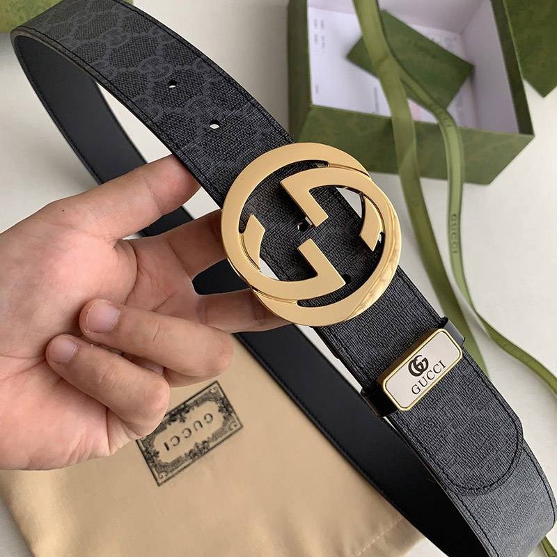 Gucci Belt Replica★GG Supreme GG Buckle Belt 3.8cm Width guf08890