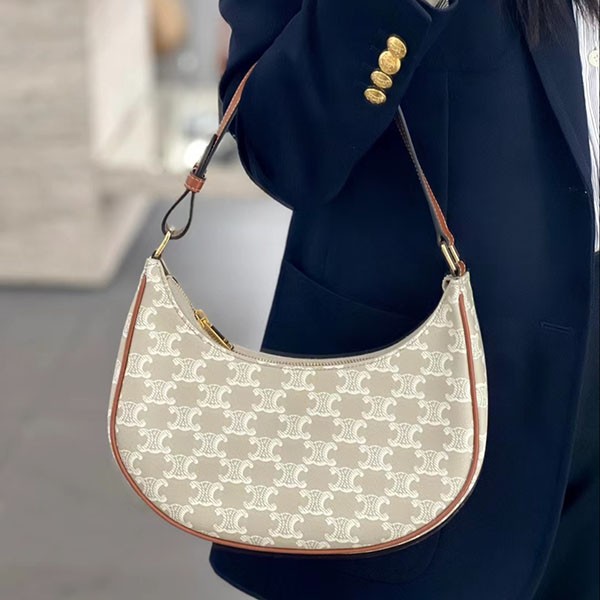 Celine AVA Triomphe Canvas Leather 2way Handbag Replica 193952BZJ01BC Celine AVA Triomphe Canvas Leather 2way Handbag Replica 193952BZJ01BC