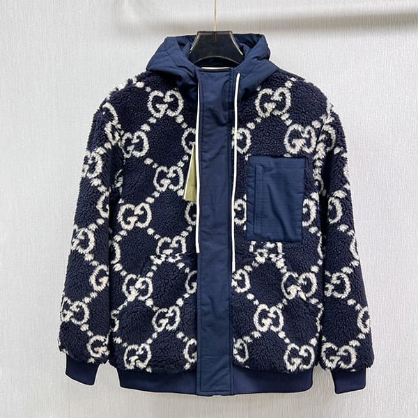 Cute Gucci GG Jacquard Boa Jacket Replica Cute Gucci GG Jacquard Boa Jacket Replica