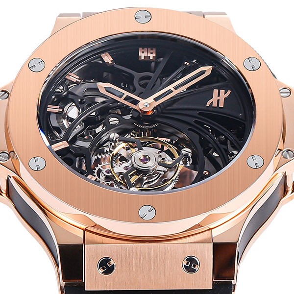 Featured ★ Hublot Replica Big Bang Openwork Tourbillon Rubber Strap Skeleton Tourbillon Movement hul71490