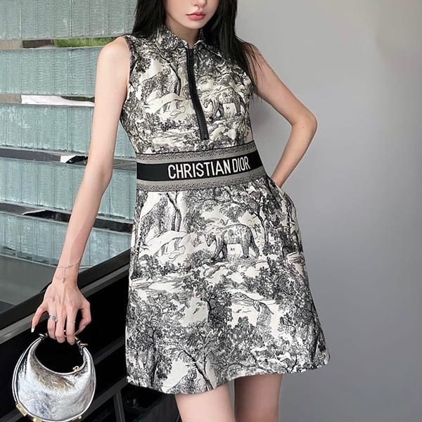 Battle for Dior Oblique Short Dress One Piece Fake deg21223