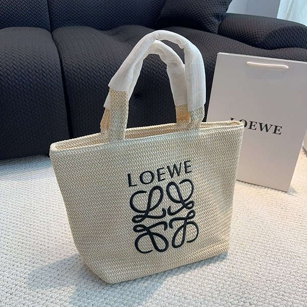 Extremely rare! Loewe basket bag replica tote bag raffia lom14971