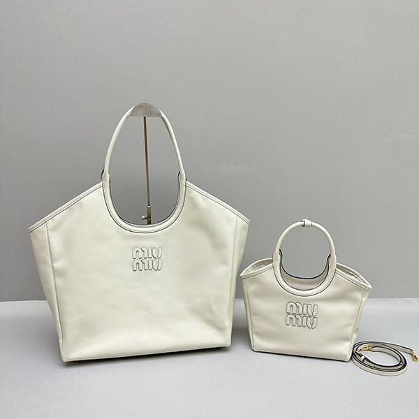 Perfect gift: Miu Miu fake lettering logo leather shopping bag in 2 sizes myl86020 Perfect gift: Miu Miu fake lettering logo leather shopping bag in 2 sizes myl86020