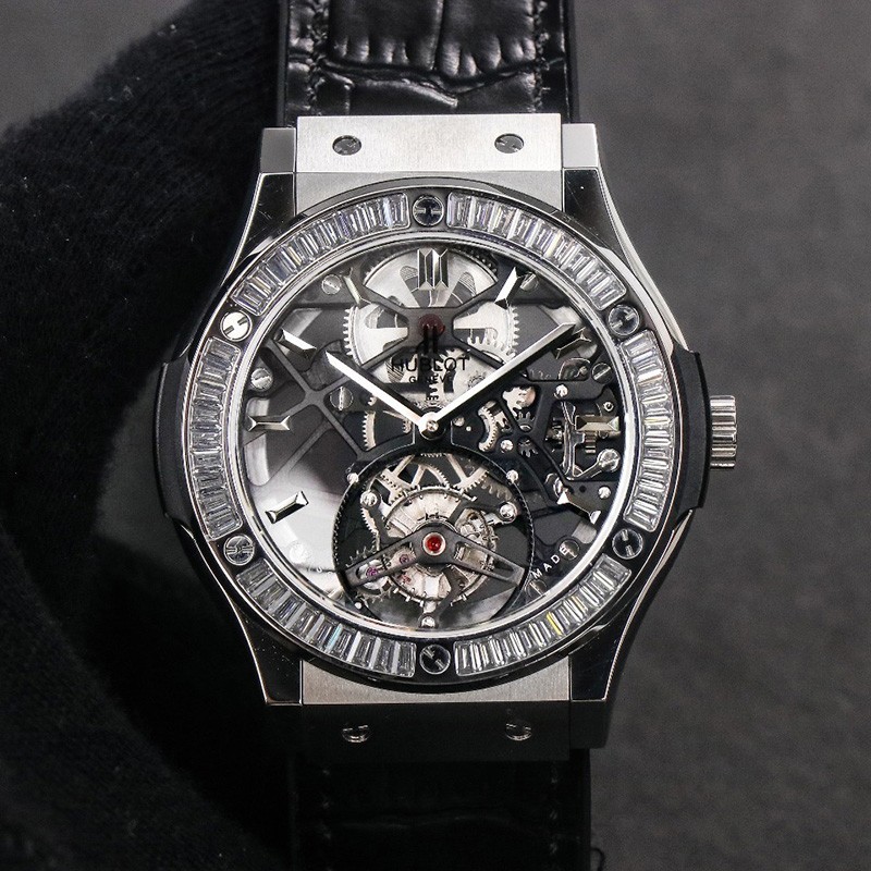 [Limited Edition] Hublot Classic Fusion Titanium Tourbillon Replica Watch hun12057