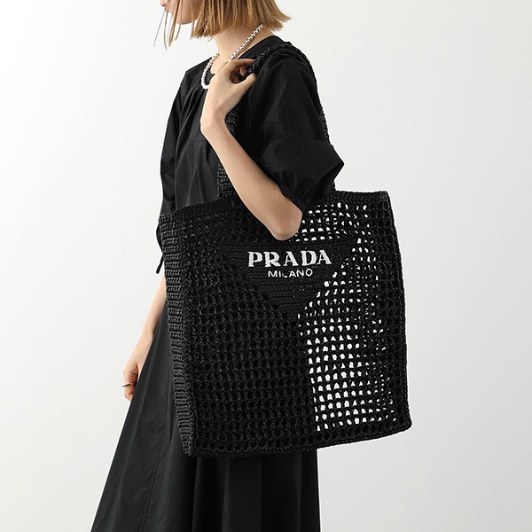 Prada Logo Crochet Tote Bag Replica 2VG105_2A2T_F0002 Prada Logo Crochet Tote Bag Replica 2VG105_2A2T_F0002