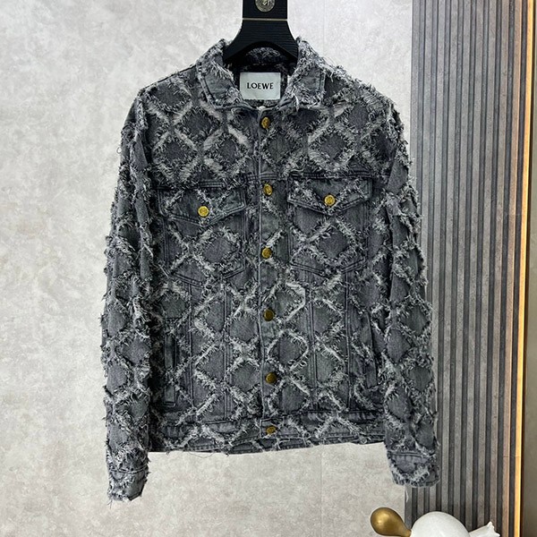 Very popular! Loewe denim jacket replica lor59345