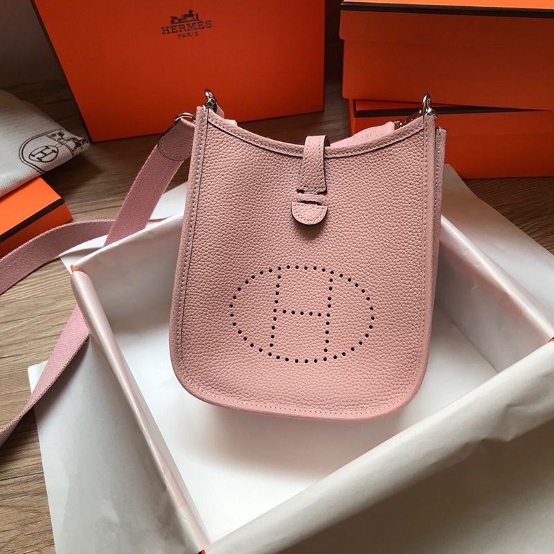 Hermes Evelyn Mini 16 TPM Noir Replica Silver he26068 Hermes Evelyn Mini 16 TPM Noir Replica Silver he26068