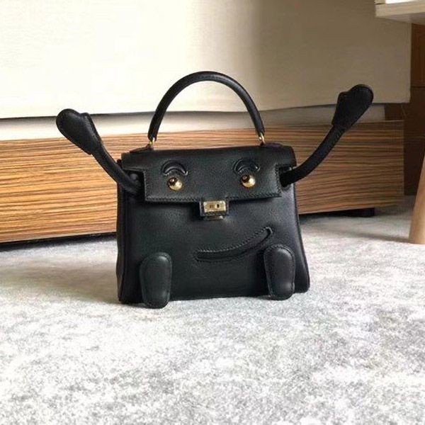 Sold out Hermes Kelly Doll replica black gold hardware erp07693