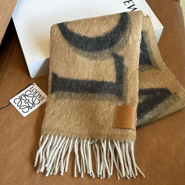 Free shipping Loewe logo wool mohair copy scarf lou95366 Free shipping Loewe logo wool mohair copy scarf lou95366