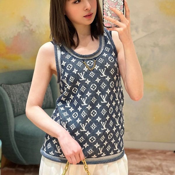 Perfect gifLouis Vuitton Monogram Jacquard Tank Top Replica 1AFEE2