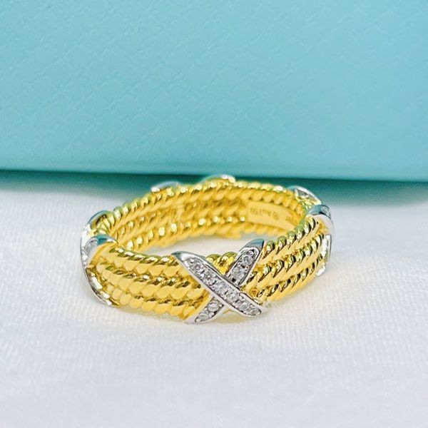 Extremely rare! Tiffany Atlas X Closed Narrow Ring replica Tii42352