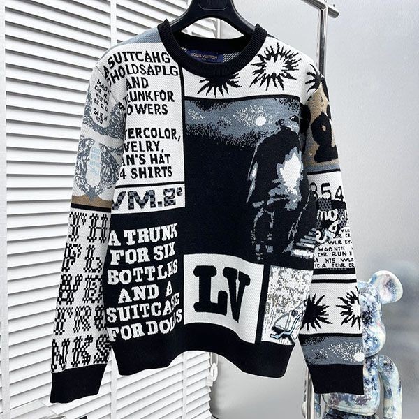 Louis Vuitton wool crew neck replica long sleeve 1AFAOT