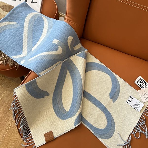 Attention ★ Loewe's popular Anagram wool & cashmere scarf replica loe78061
