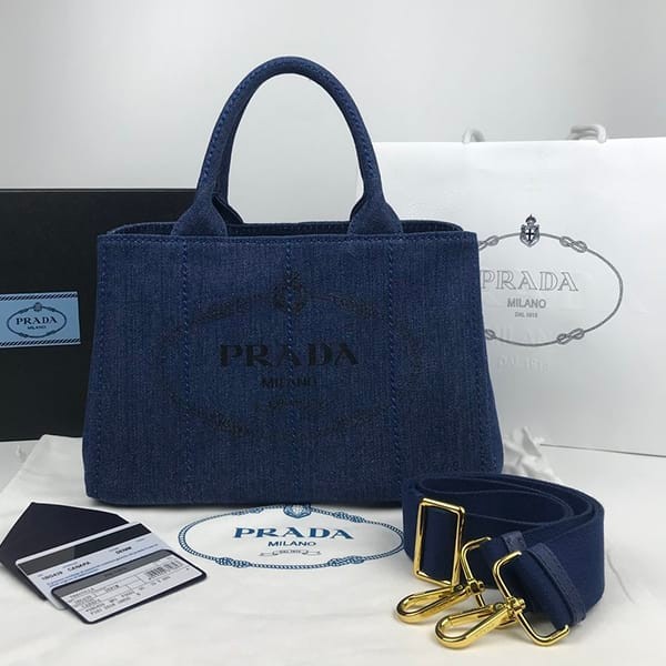 n-grade recommended Prada Canapa denim fabric 2way copy handbag puy03236 n-grade recommended Prada Canapa denim fabric 2way copy handbag puy03236