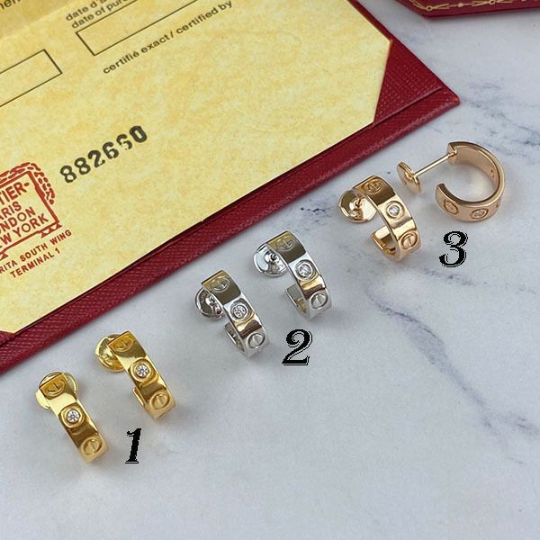 The hot topic! Cartier ☆ LOVE hoop earrings, fake, 3 colors, kas24800
