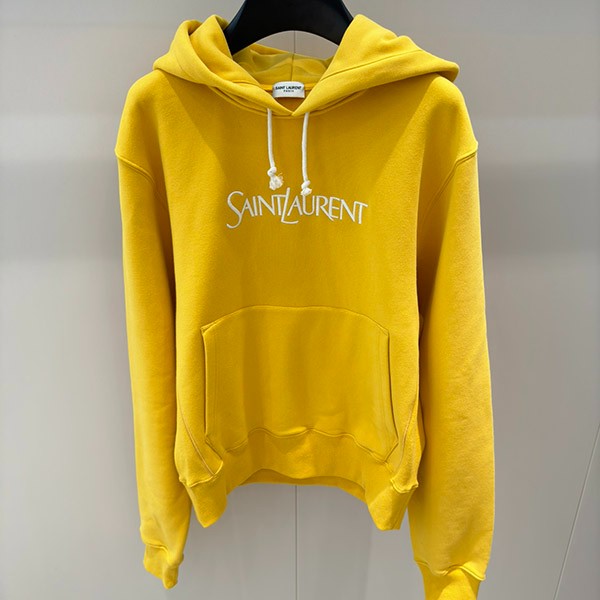 Yves Saint Laurent replica logo embroidered oversized hoodie (yellow) W7290