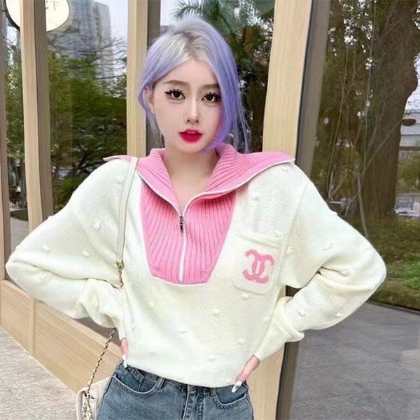 Very popular! Chanel knit top sweater copy shk21202