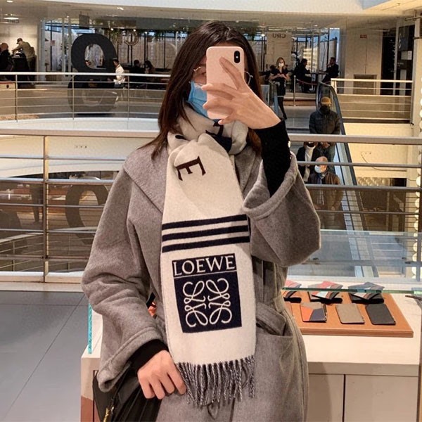 Very popular!! New color Loewe Anagram scarf replica (wool & cashmere) lou33348