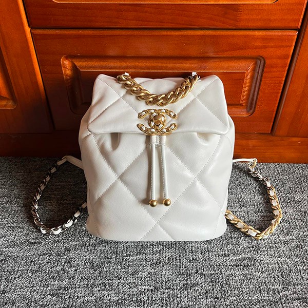 No.1 Popular Chanel 19 Backpack Copy Backpack White B04852