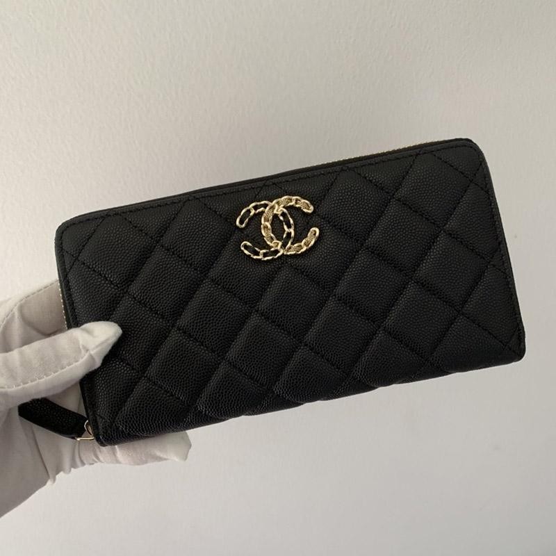 Chanel Zip Coin Purse Replica Caviar Skin shb34882