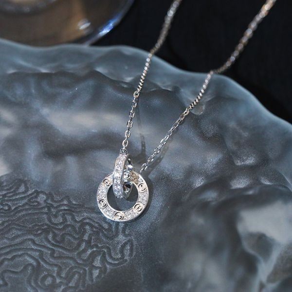 [Cartier] LOVE Necklace Fake Simple Diamond ☆ Classic Popular kaz77970