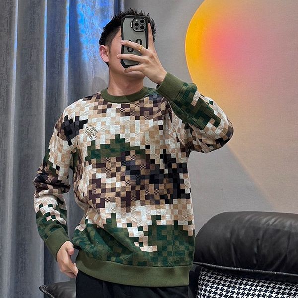 24ss [Louis Vuitton] Men's Damier Cotton Pullover Replica 1AFIVT