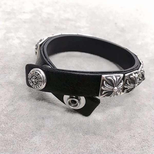 Chrome Hearts Zero Pyramid Bracelet Replica Leather Kuo31214 Chrome Hearts Zero Pyramid Bracelet Replica Leather Kuo31214