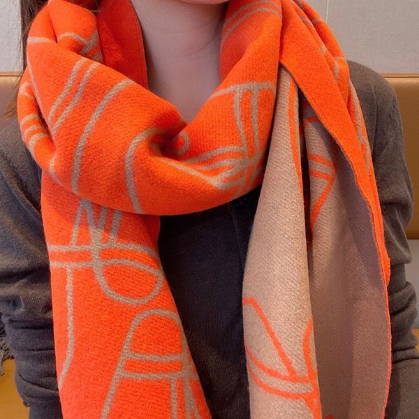 [Lovely horse motif] Hermes cashmere scarf copy err73982