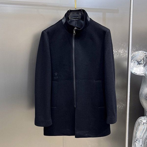 The hot topic! Dior cropped peacoat replica in black dep57762