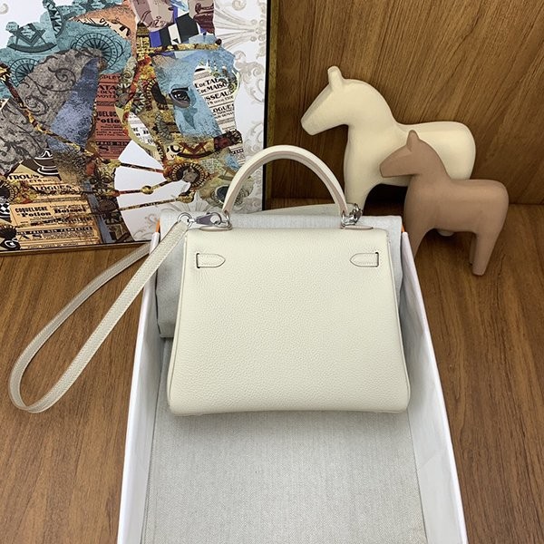 New color ☆ Rare Hermes Kelly 25 replica silver hardware ere04375