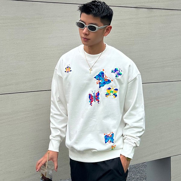 Louis Vuitton Replica LV Butterfly Crew Neck Sweatshirt vua58584 Louis Vuitton Replica LV Butterfly Crew Neck Sweatshirt vua58584