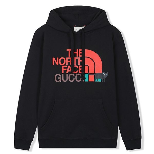 Hard to find Gucci North Face replica collaboration long sleeve cotton hoodie gun00818