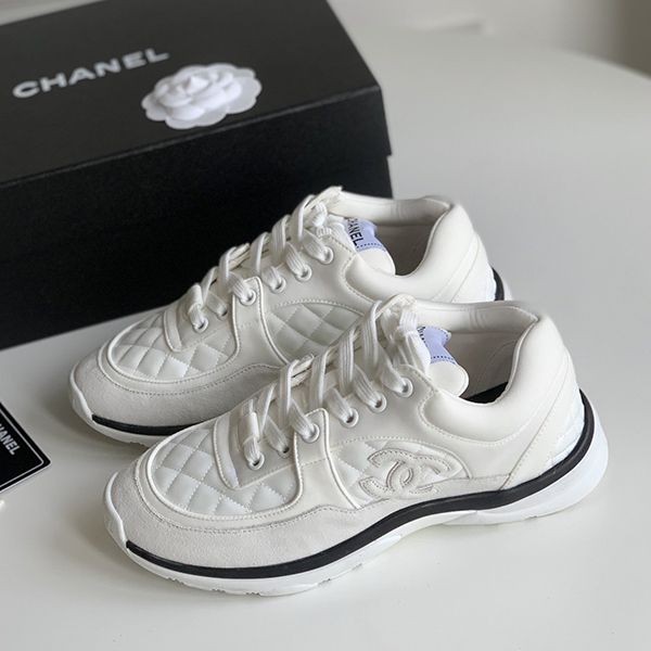 Chanel Fabric Suede Calfskin Sneakers sho58528 Chanel Fabric Suede Calfskin Sneakers sho58528
