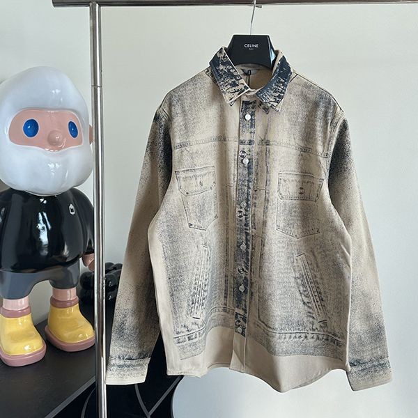[New 2024AW] Dior Printed Denim Shirt Replica dex87055