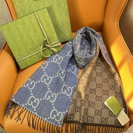 New color ☆ Rare [Gucci] GG pattern wool scarf copy gup66087