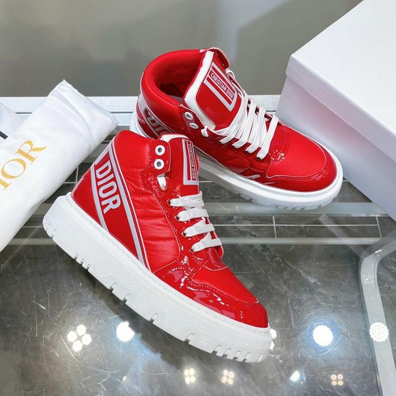 Free shipping Dior D-Player fake sneakers quilted nylon red des02525 Free shipping Dior D-Player fake sneakers quilted nylon red des02525