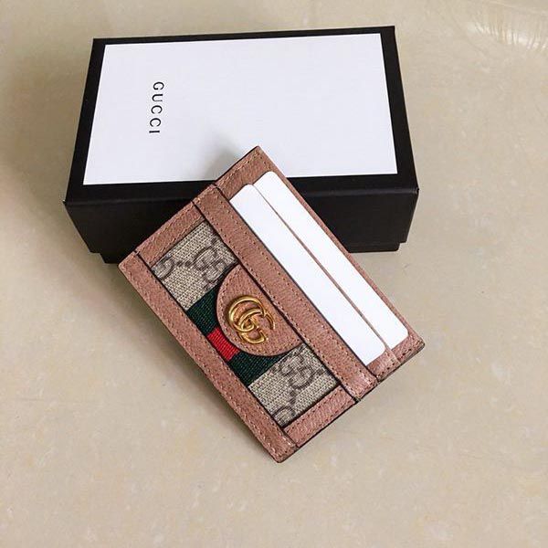 Gucci Ophidia GG Supreme GG Plaque Replica Card Case gg210820088