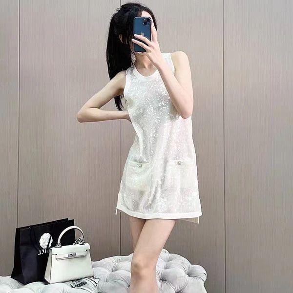 Cumulative sales total No. 1! ☆22SS☆ Chanel sequin tulle dress fake sho57349