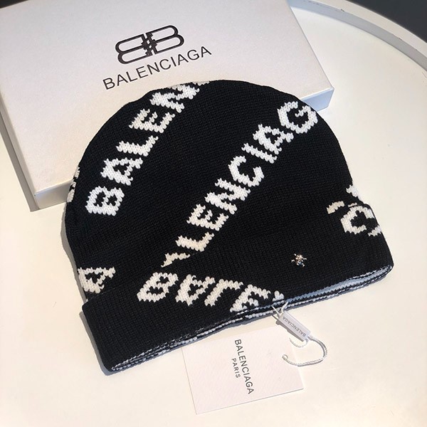 New Limited Rare Balenciaga Logo Intarsia Knit Hat? Copy ban65193