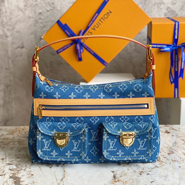 Louis Vuitton denim shoulder bag replica M44464 Louis Vuitton denim shoulder bag replica M44464
