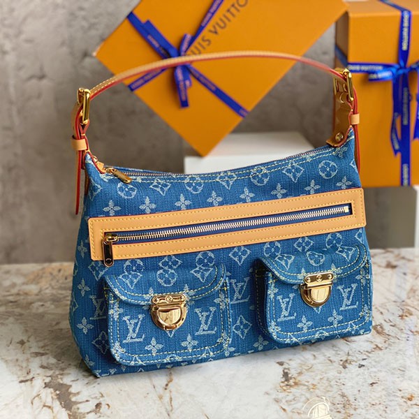 Louis Vuitton denim shoulder bag replica M44464